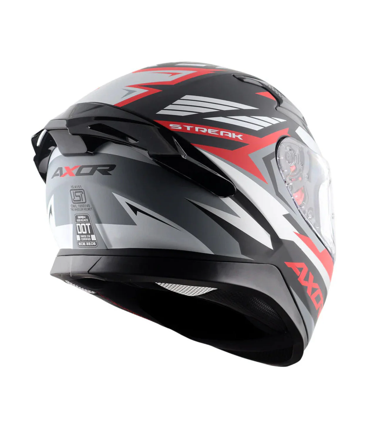Axor Apex Streak Helmet - Dull Black Red - Image 7
