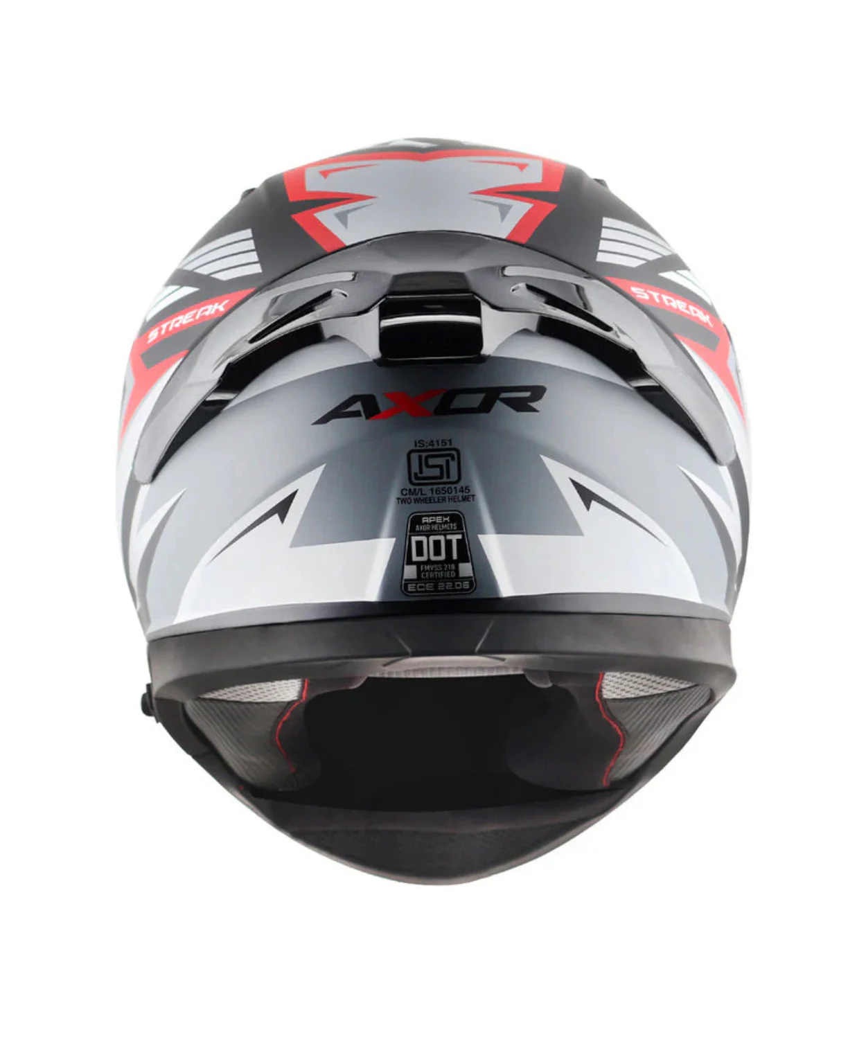 Axor Apex Streak Helmet - Dull Black Red - Image 9