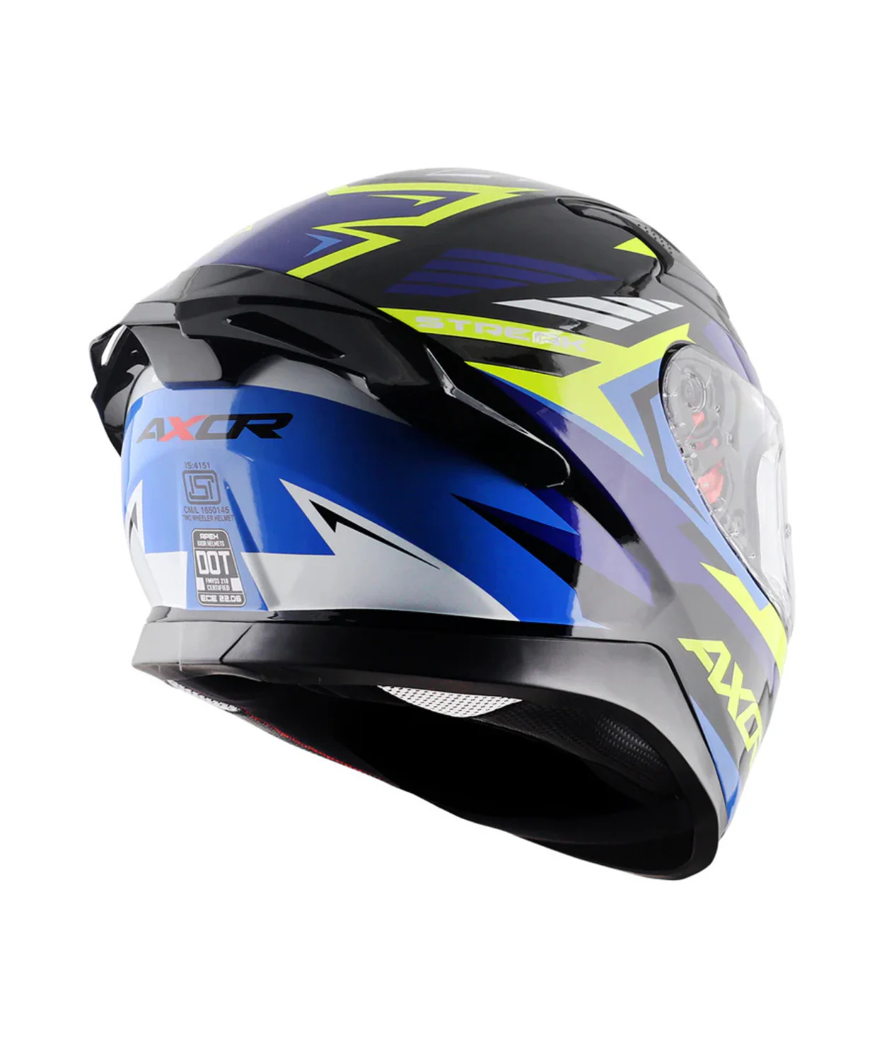 Axor Apex Streak Helmet - Gloss Black Blue - Image 6