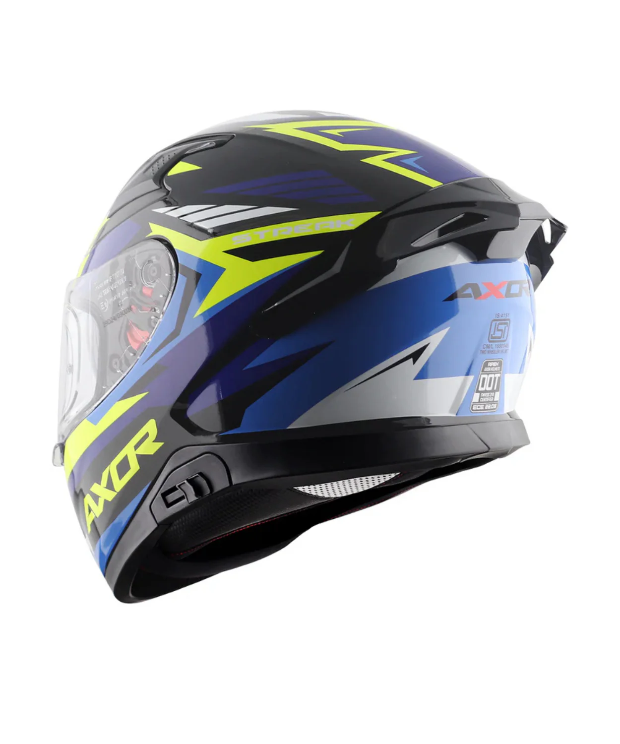 Axor Apex Streak Helmet - Gloss Black Blue - Image 8
