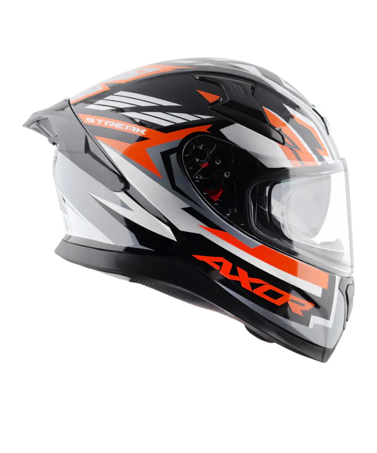 Axor Apex Streak Helmet - Gloss Black Orange - Image 6