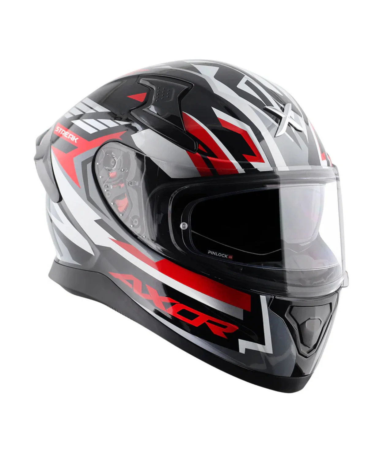 Axor Apex Streak Helmet - Gloss Black Red - Image 2