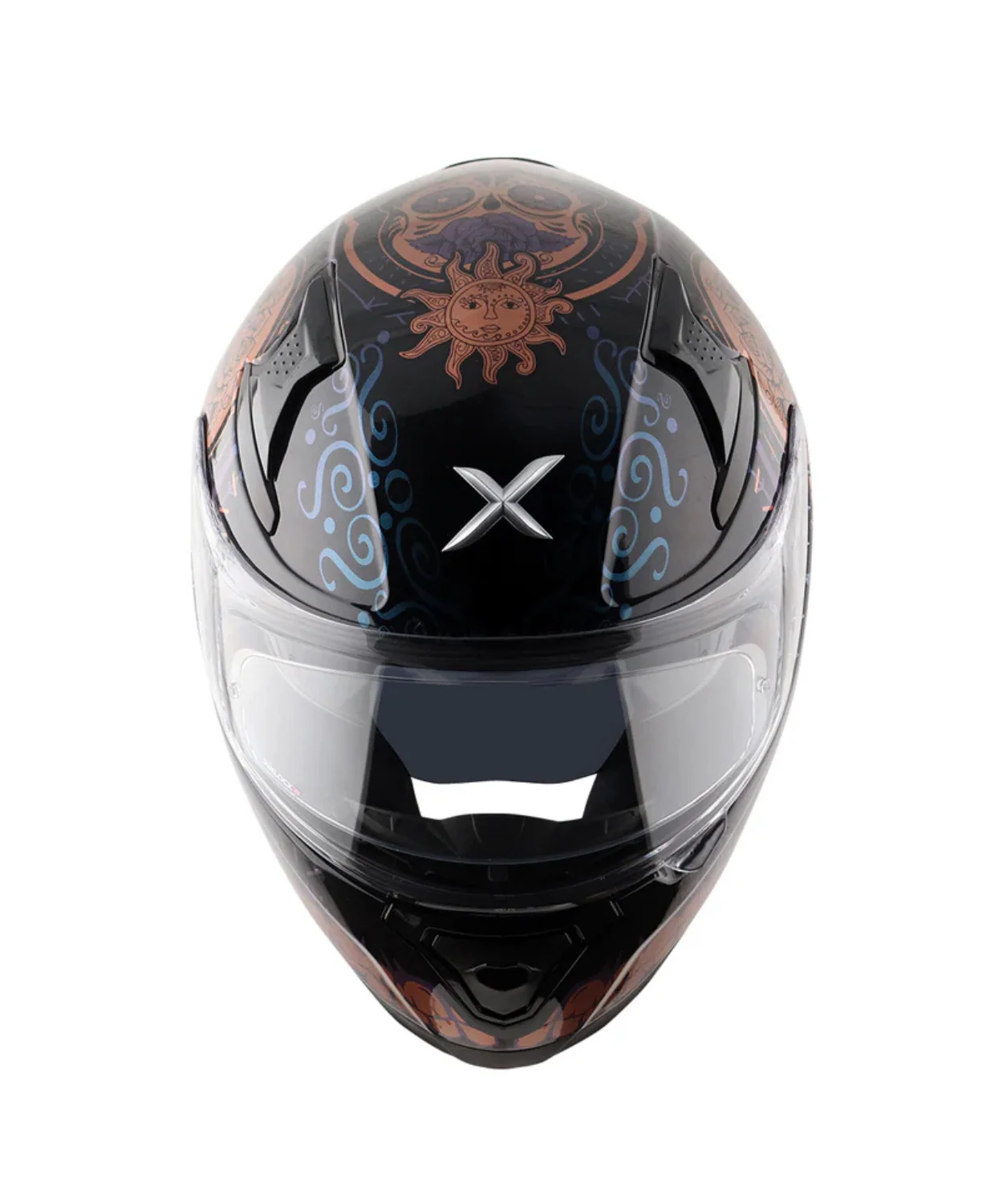 Axor Apex Trance Full Face Helmet - Black Gold - Image 6