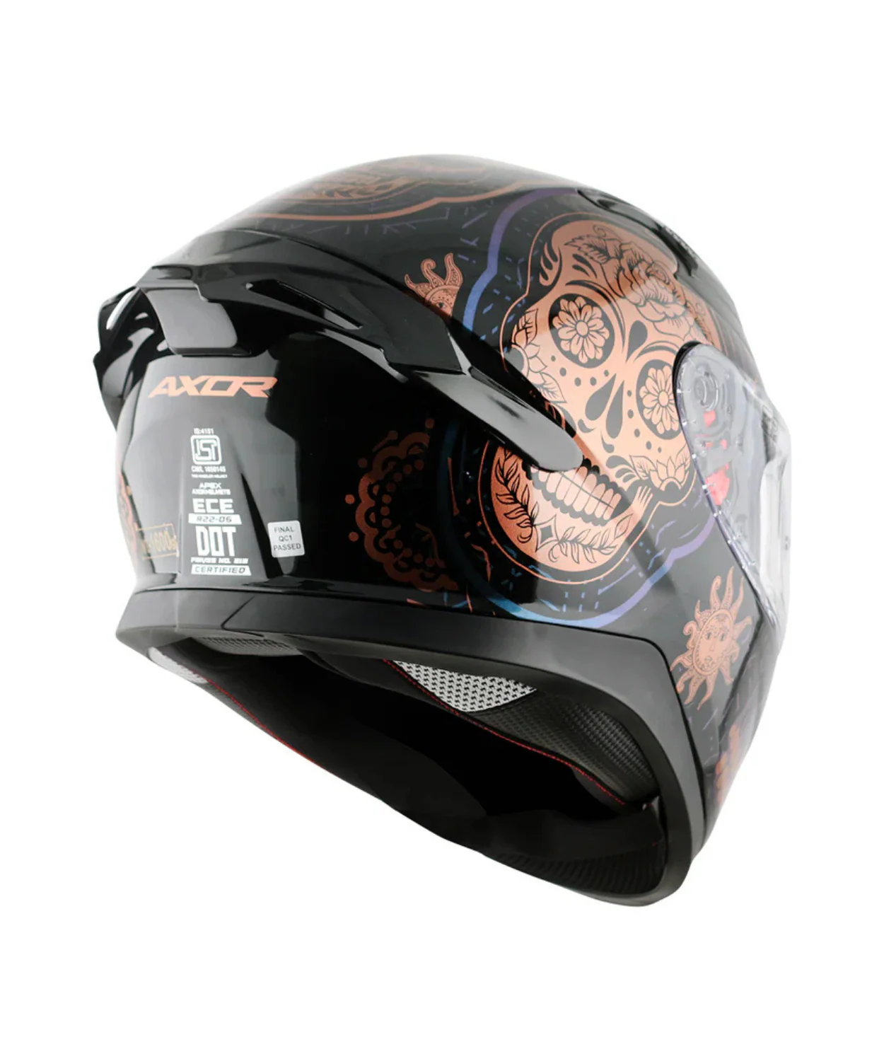 Axor Apex Trance Full Face Helmet - Black Gold - Image 8