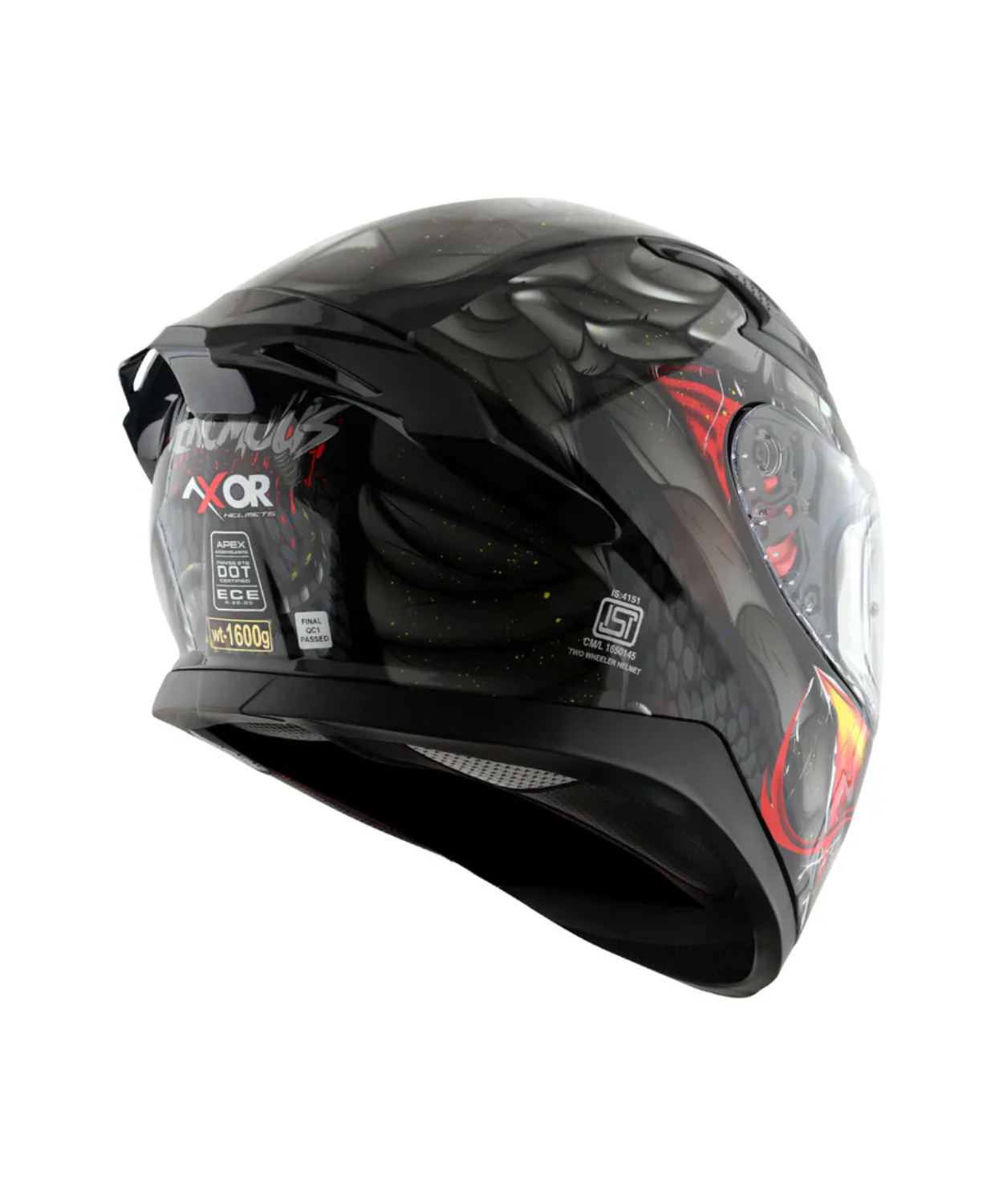 Axor Apex Venomous D/V Helmet - Black Grey - Image 7