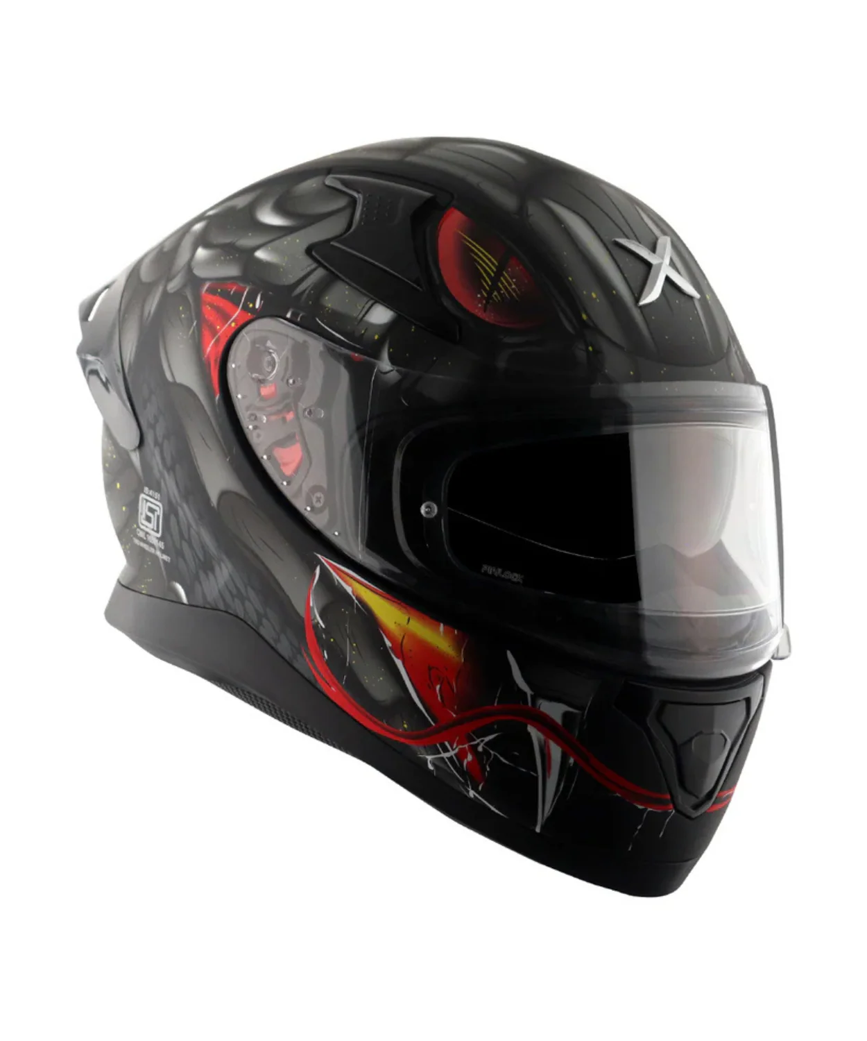Axor Apex Venomous D/V Helmet - Dull Black Grey - Image 4