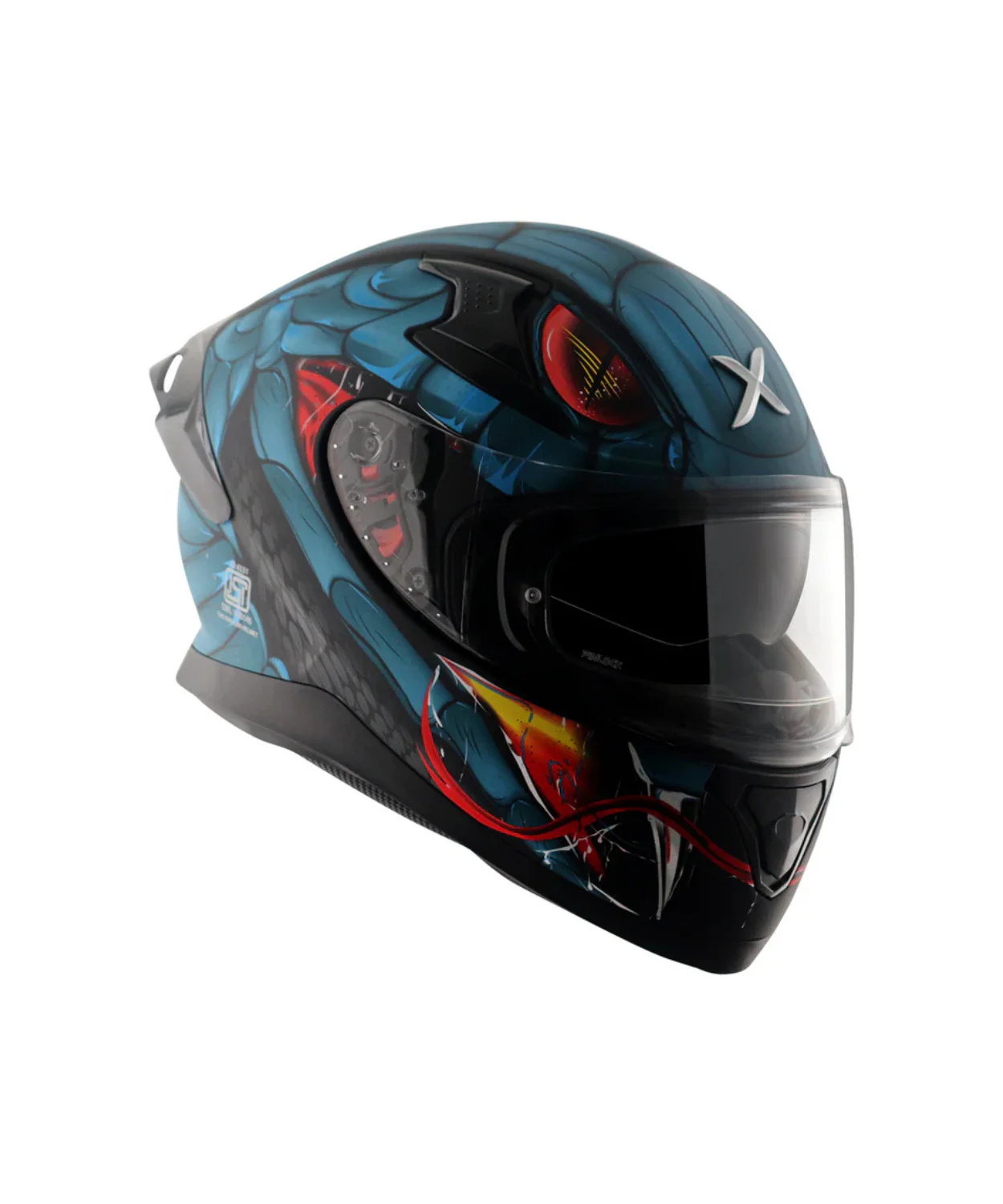 Axor Apex Venomous D/V Helmet - Dull Black Matt Blue - Image 4