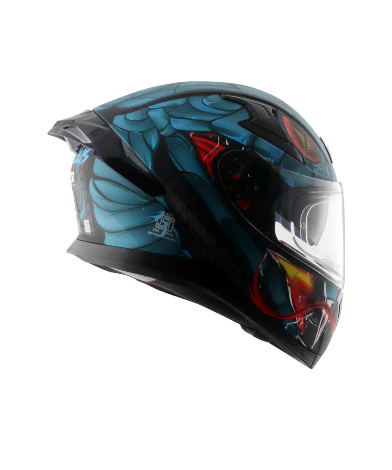 Axor Apex Venomous D/V Helmet - Dull Black Matt Blue - Image 5
