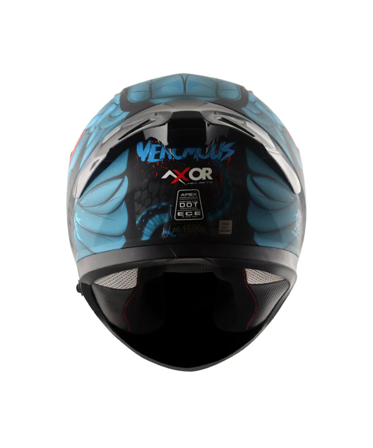 Axor Apex Venomous D/V Helmet - Dull Black Matt Blue - Image 9