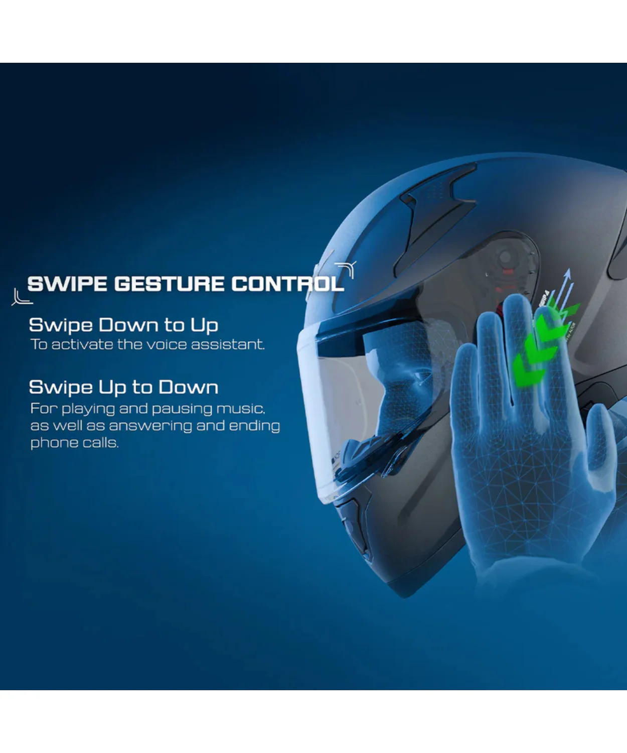 Axor Apex X Altor Smart Bluetooth Helmet - Gloss Black - Image 7