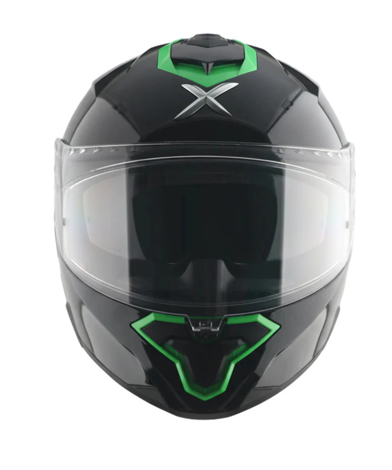 Axor Brutale Corsa Dual Spoiler Helmet - Gloss Black Green - Image 3