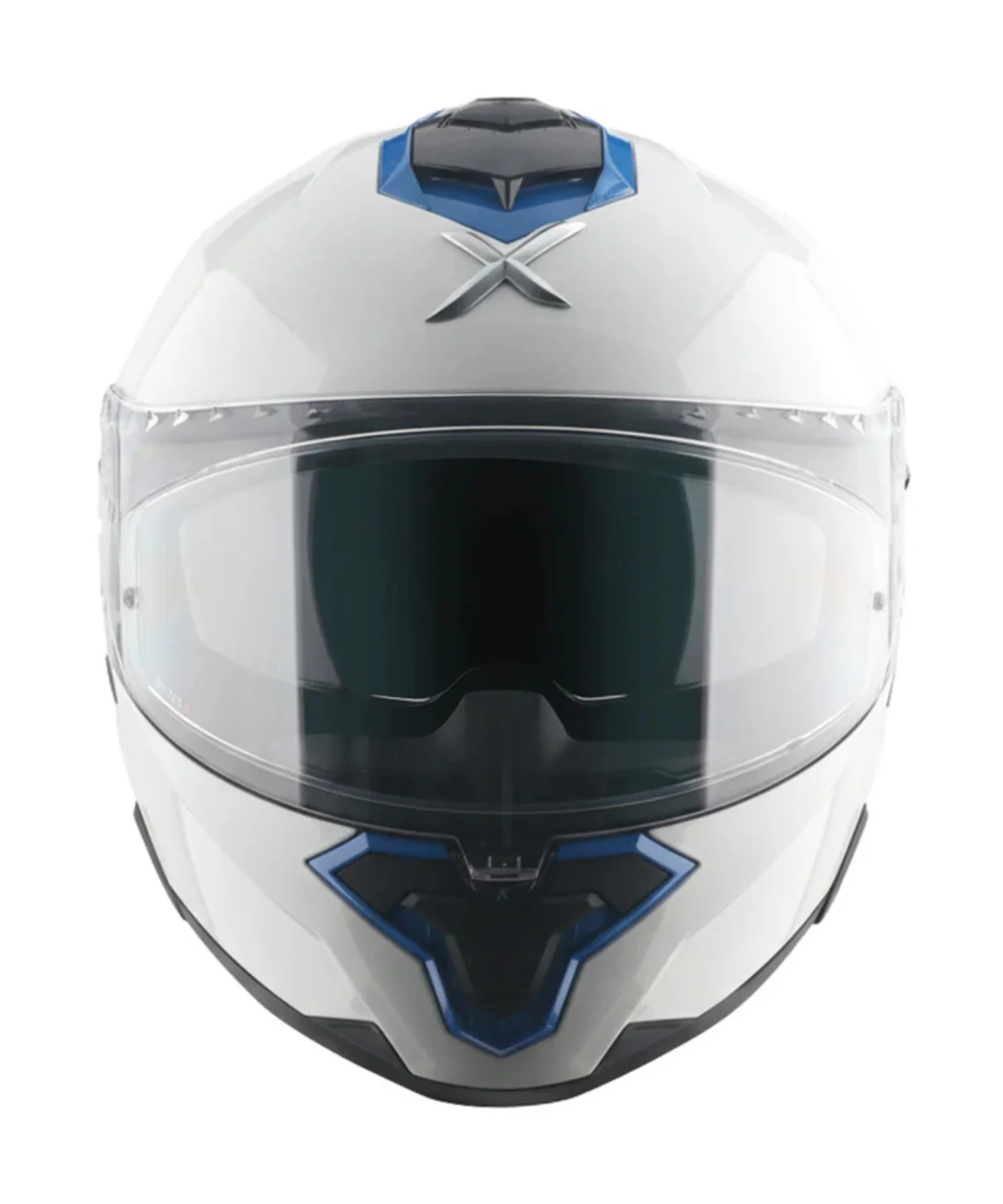Axor Brutale Corsa Dual Spoiler Helmet - Gloss White Blue - Image 3