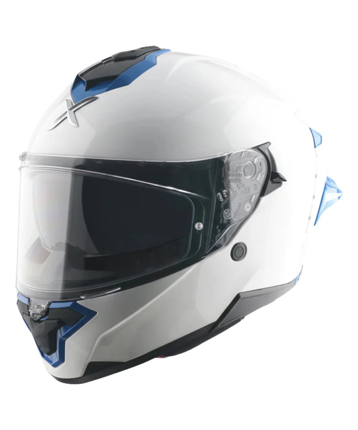 Axor Brutale Corsa Dual Spoiler Helmet - Gloss White Blue - Image 4
