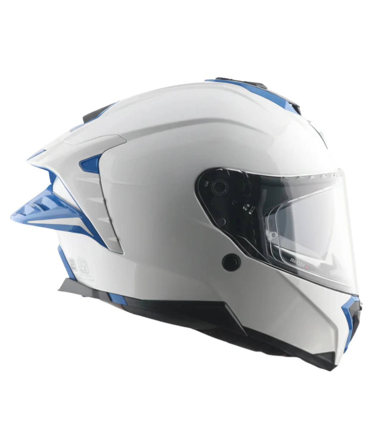 Axor Brutale Corsa Dual Spoiler Helmet - Gloss White Blue - Image 5