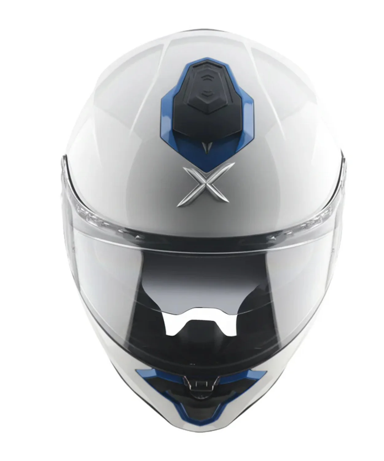 Axor Brutale Corsa Dual Spoiler Helmet - Gloss White Blue - Image 6
