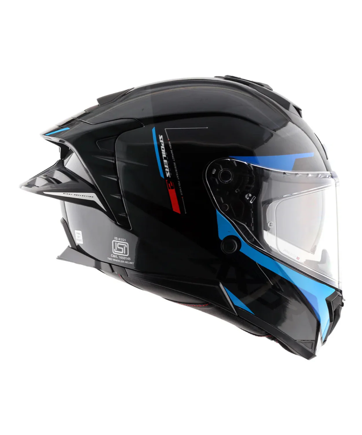 Axor Brutale Kryptic Dual Spoiler Helmet - Black Blue - Image 2