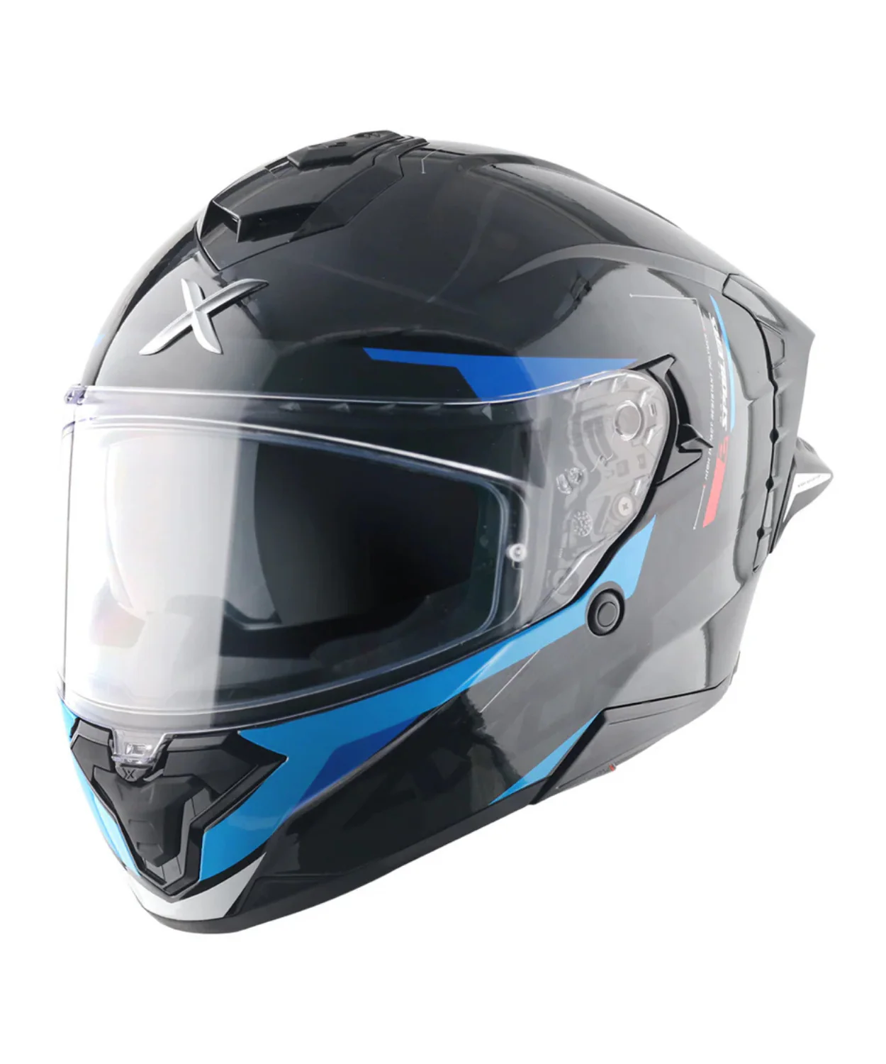 Axor Brutale Kryptic Dual Spoiler Helmet - Black Blue - Image 3