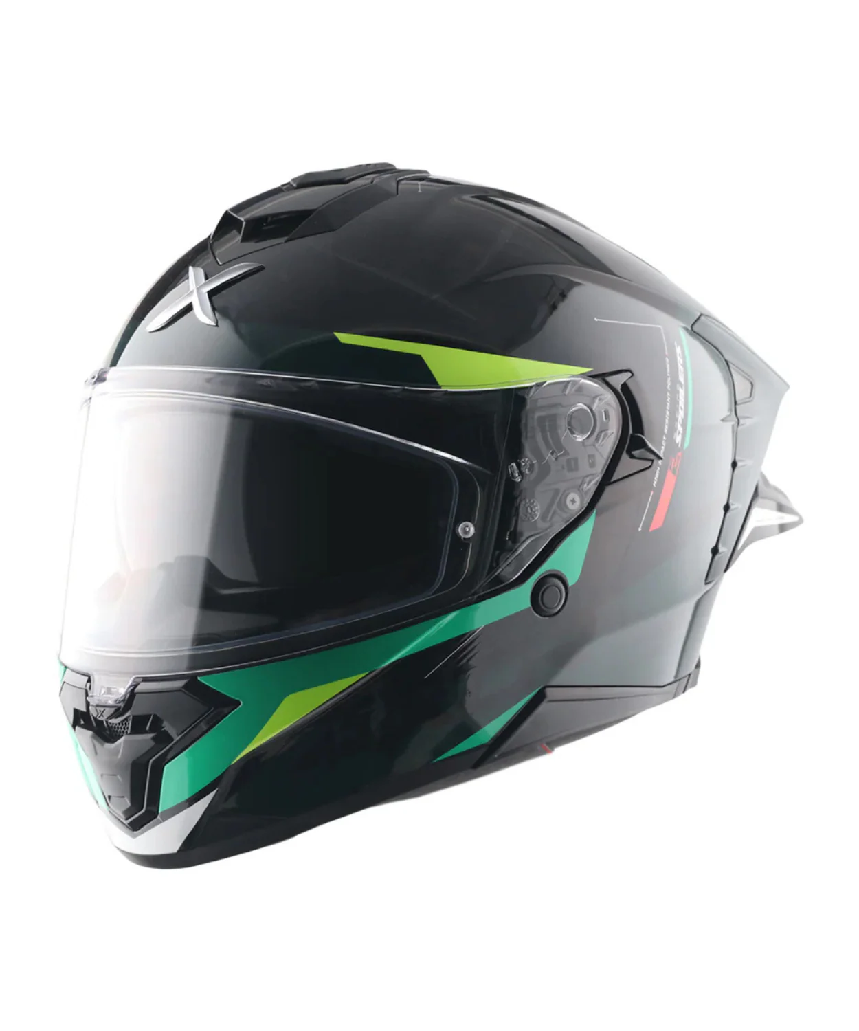 Axor Brutale Kryptic Dual Spoiler Helmet - Black Green - Image 3
