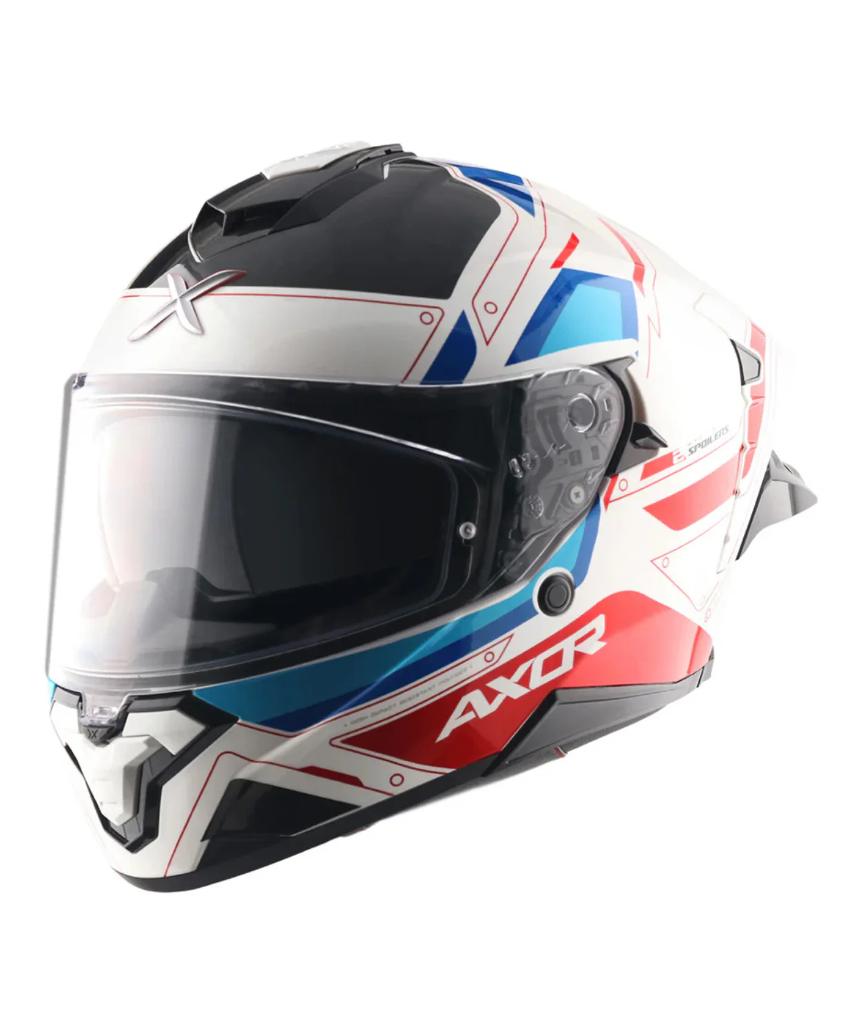 Axor Brutale Ryden Dual Spoiler Helmet - White Red - Image 2
