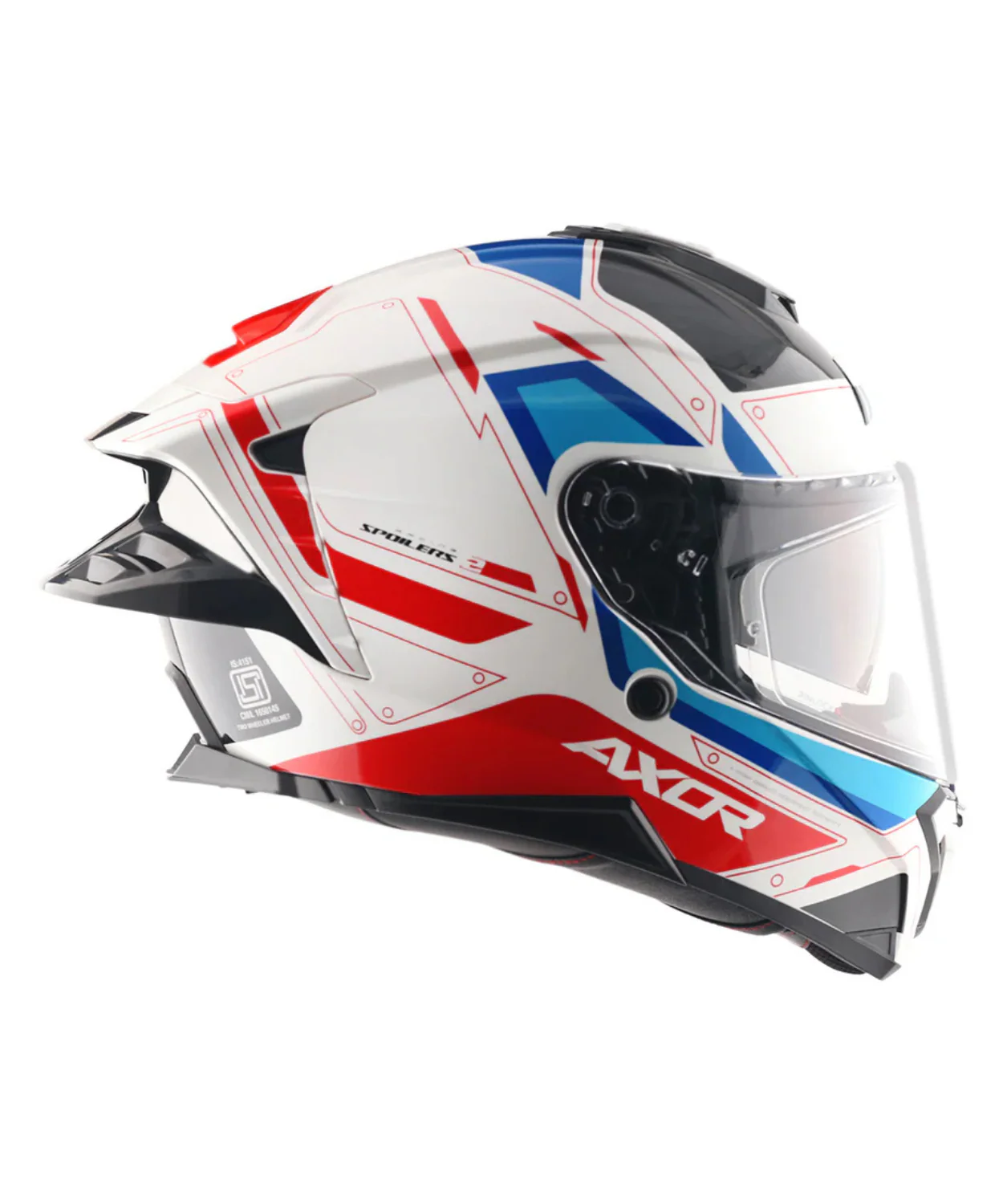 Axor Brutale Ryden Dual Spoiler Helmet - White Red - Image 3