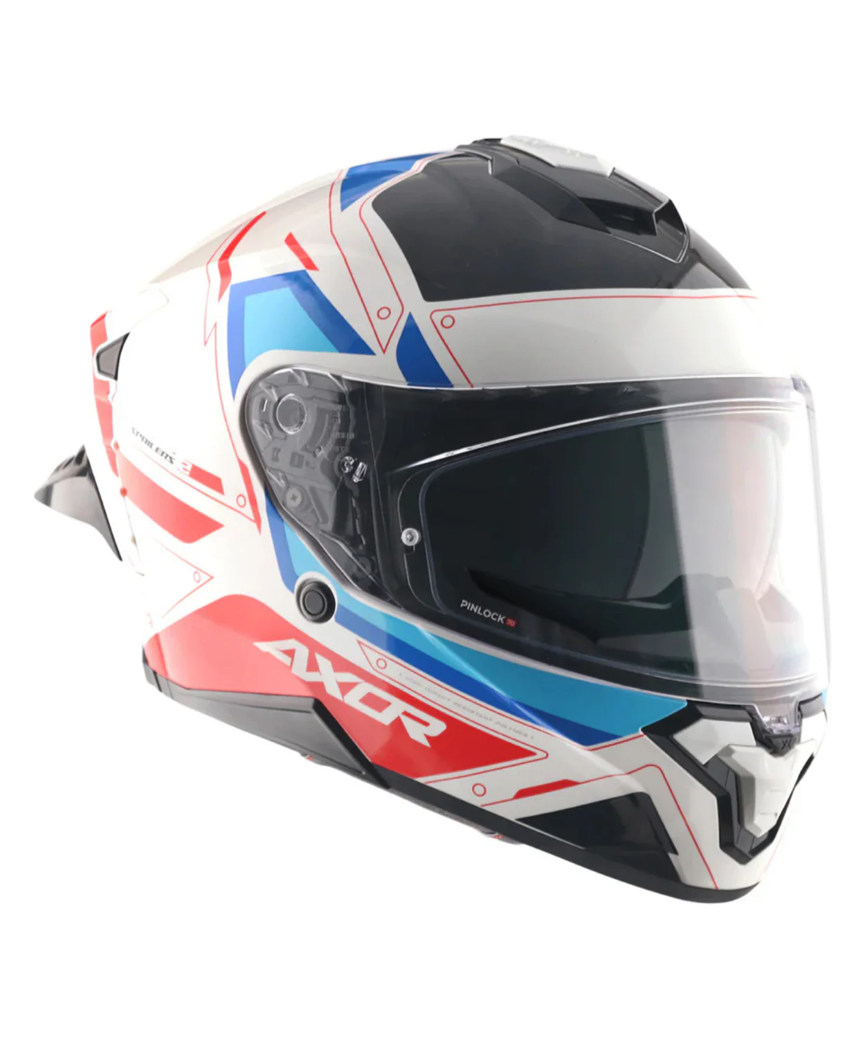 Axor Brutale Ryden Dual Spoiler Helmet - White Red - Image 4