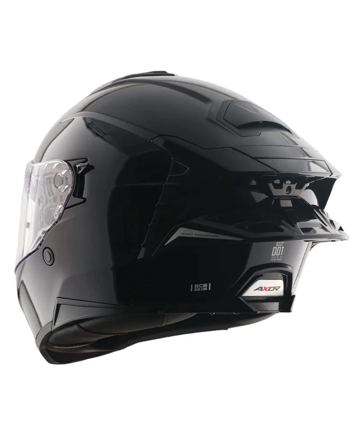 Axor Brutale Solid Colors Dual Spoiler Helmet - Gloss Black - Image 7