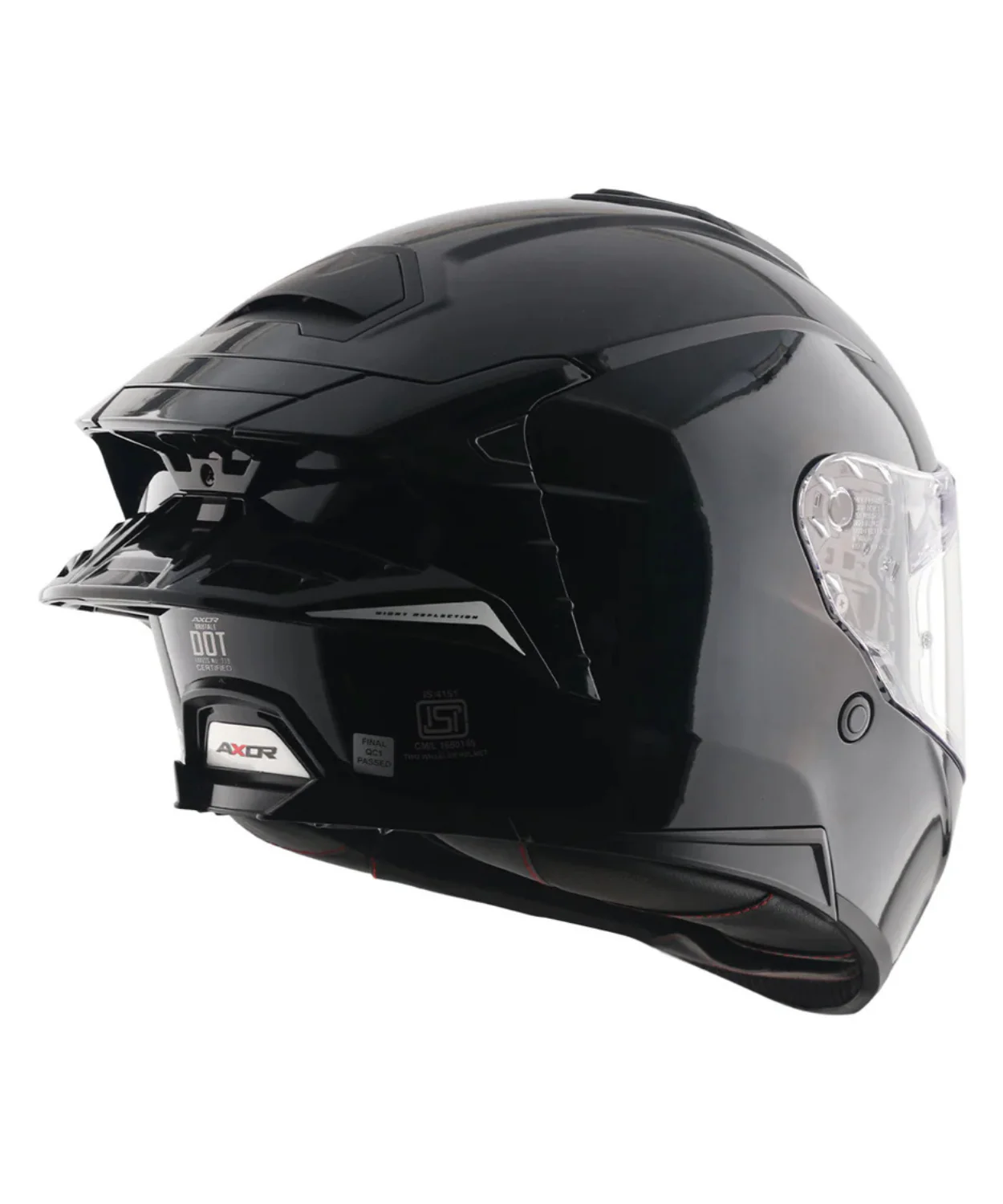 Axor Brutale Solid Colors Dual Spoiler Helmet - Gloss Black - Image 8