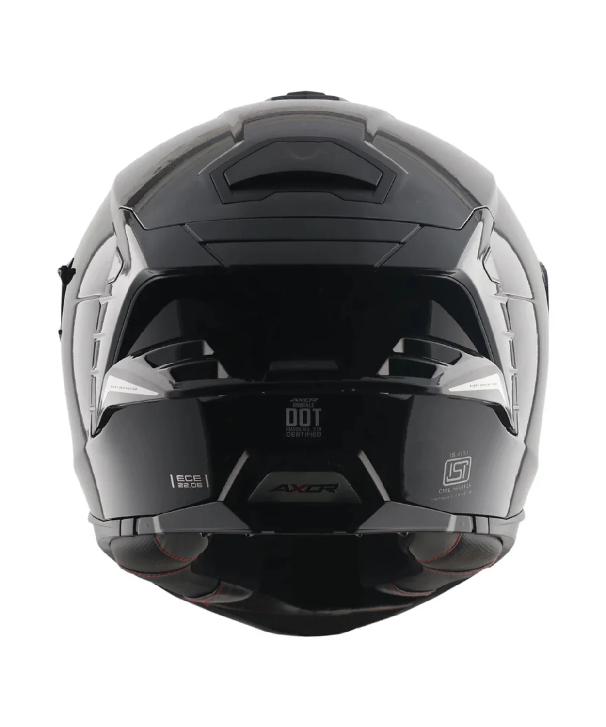 Axor Brutale Solid Colors Dual Spoiler Helmet - Gloss Black - Image 9