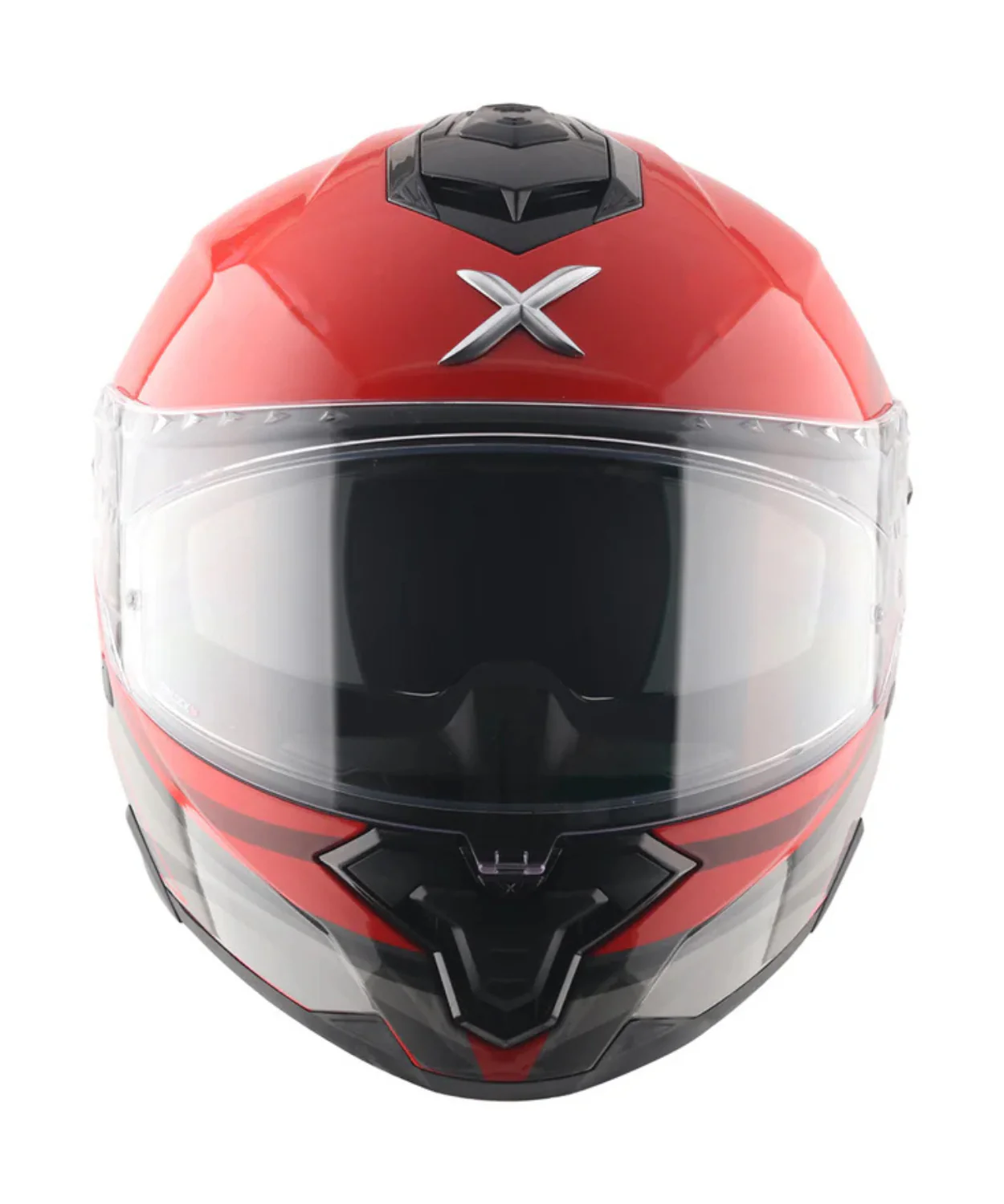Axor Brutale Surges Dual Spoiler Helmet - Gloss Red Grey - Image 3
