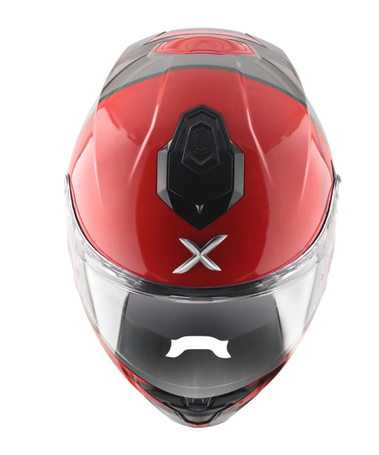 Axor Brutale Surges Dual Spoiler Helmet - Gloss Red Grey - Image 8