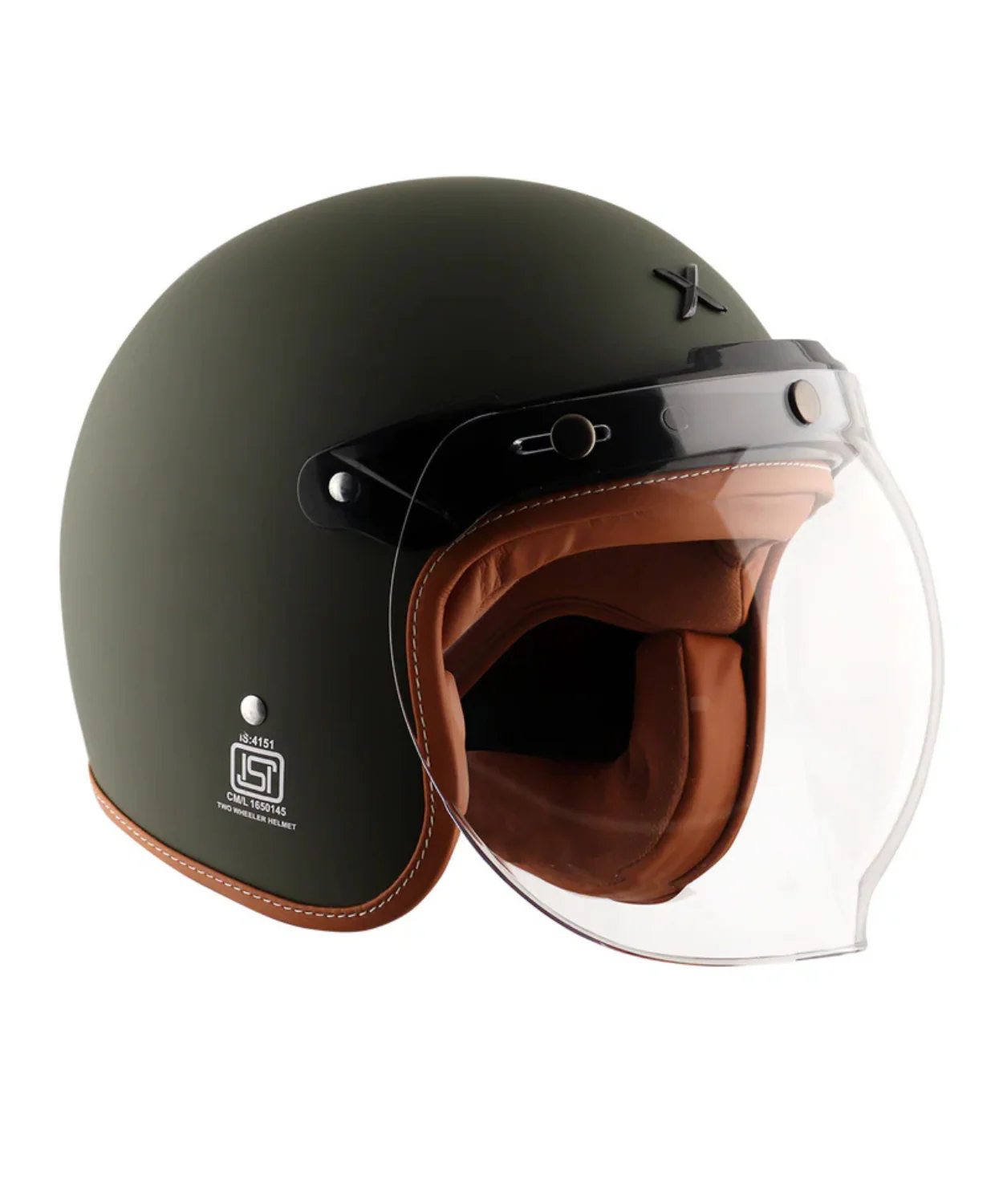 Axor Retro Jet Dull Battle Green Helmet - Image 4