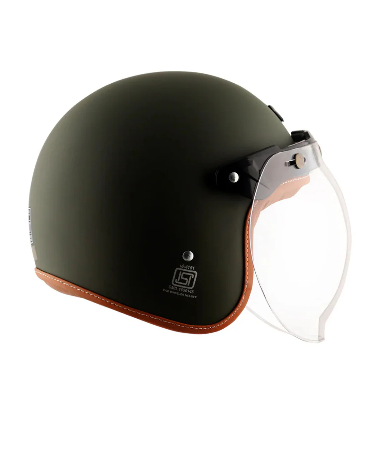 Axor Retro Jet Dull Battle Green Helmet - Image 5