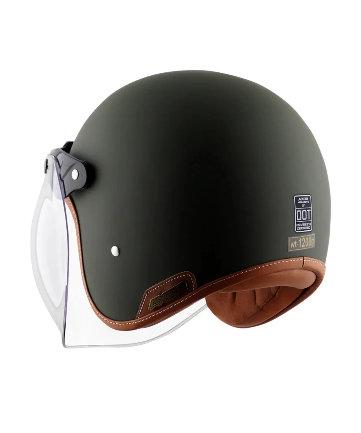 Axor Retro Jet Dull Battle Green Helmet - Image 7