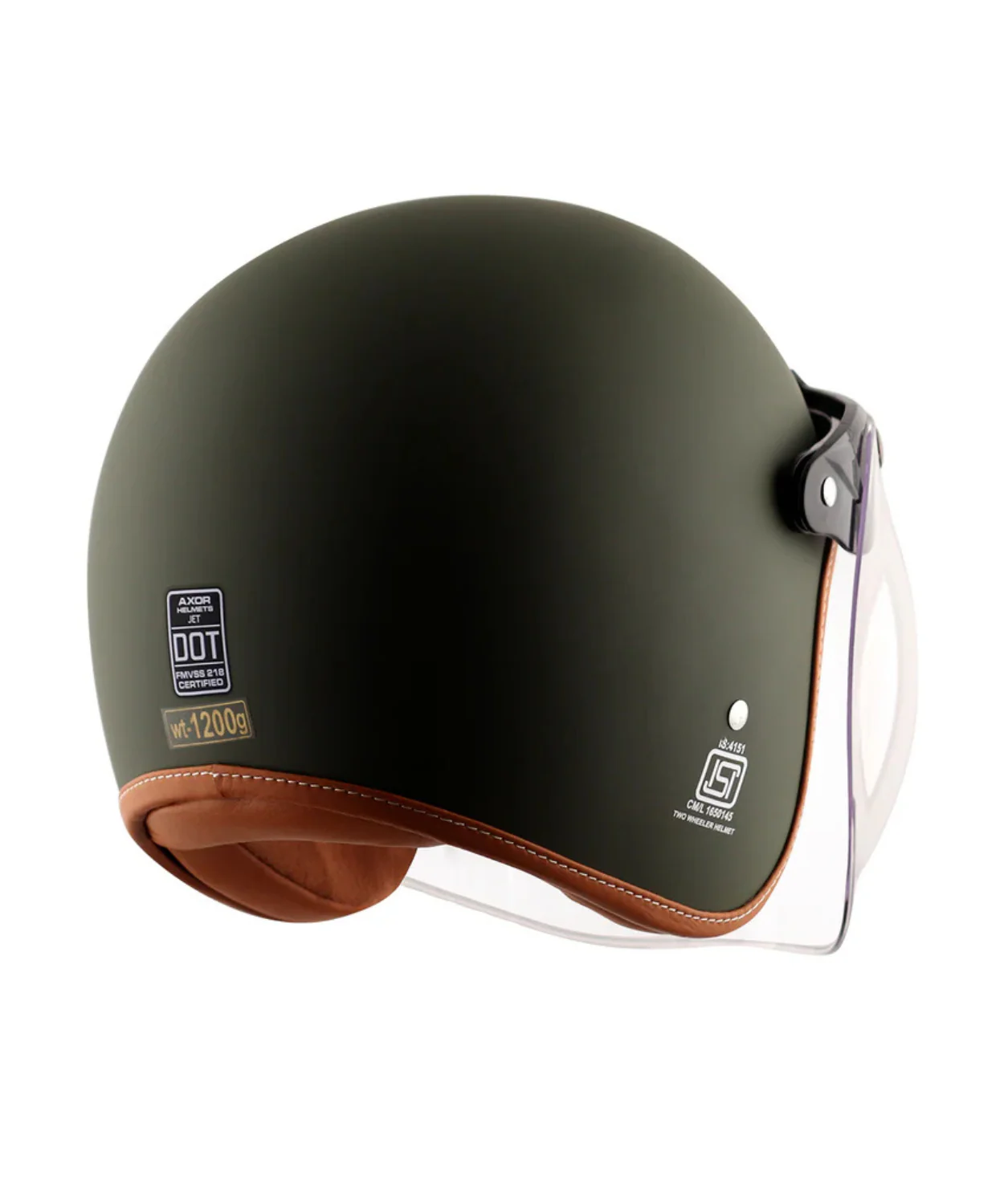 Axor Retro Jet Dull Battle Green Helmet - Image 9