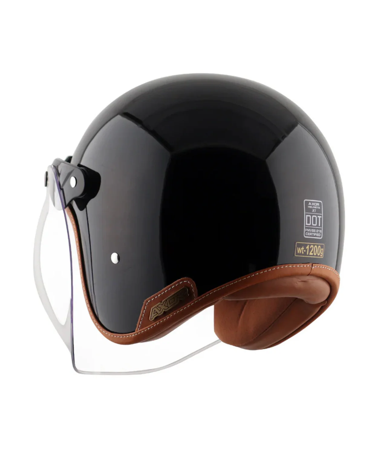 Axor Retro Jet Gloss Helmet - Black - Image 7