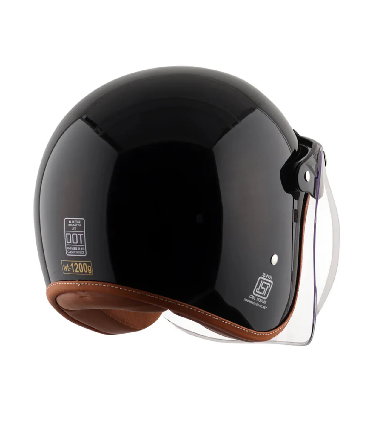 Axor Retro Jet Gloss Helmet - Black - Image 8