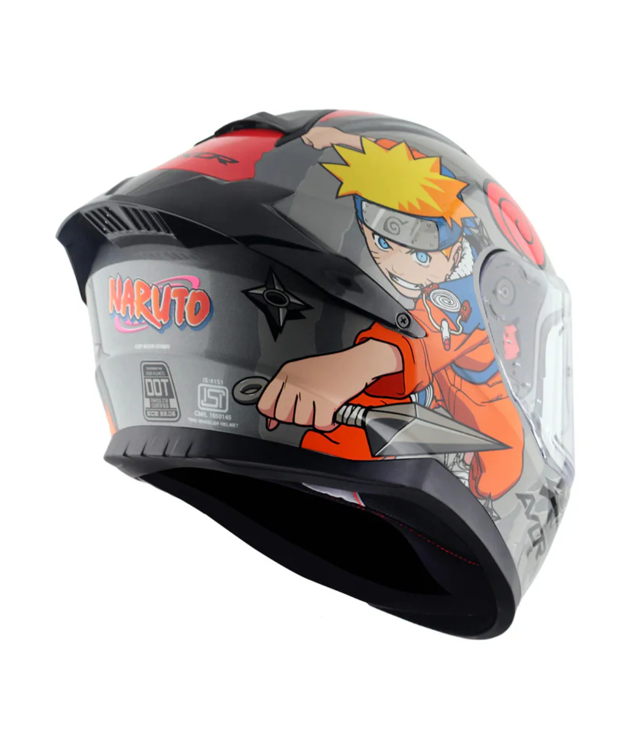 Axor Saber Naruto Helmet - Gloss Black Orange - Image 8