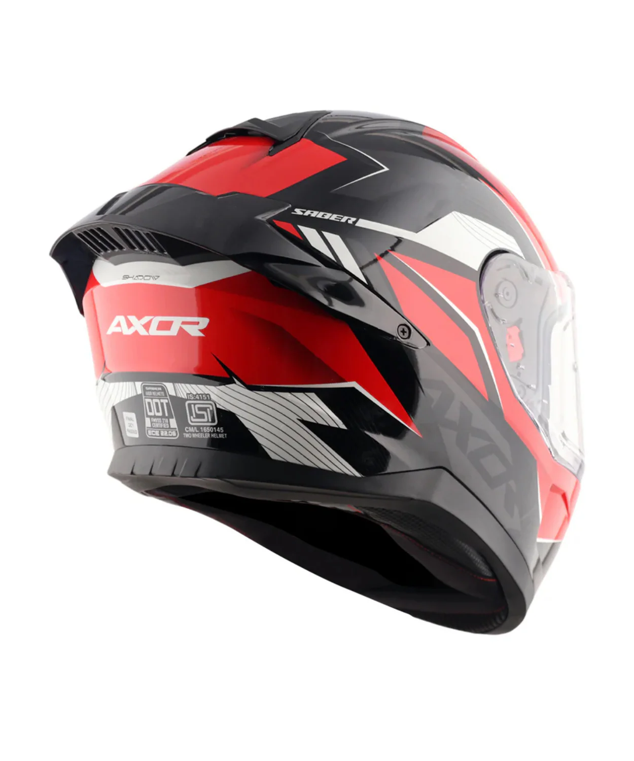 Axor Saber Shadow Helmet - Gloss Black Red - Image 8