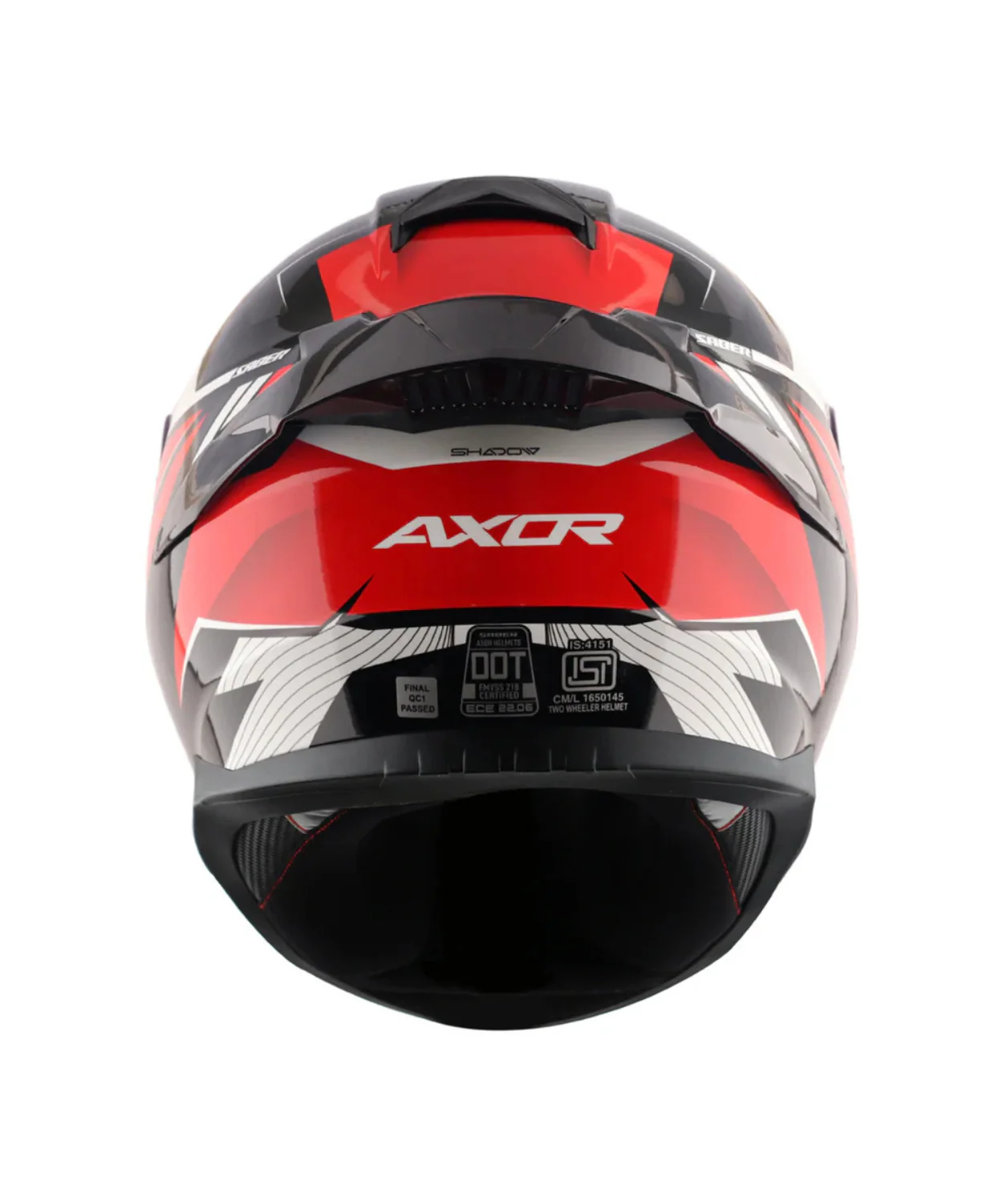 Axor Saber Shadow Helmet - Gloss Black Red - Image 9