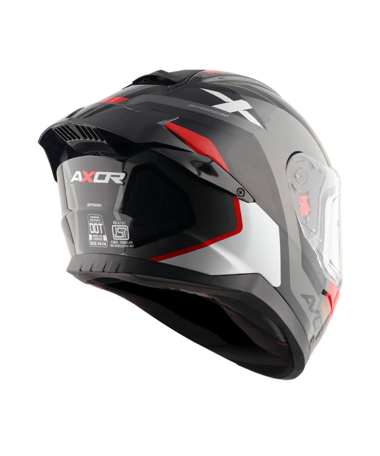 Axor Saber Spark Helmet - Gloss Black Red - Image 8