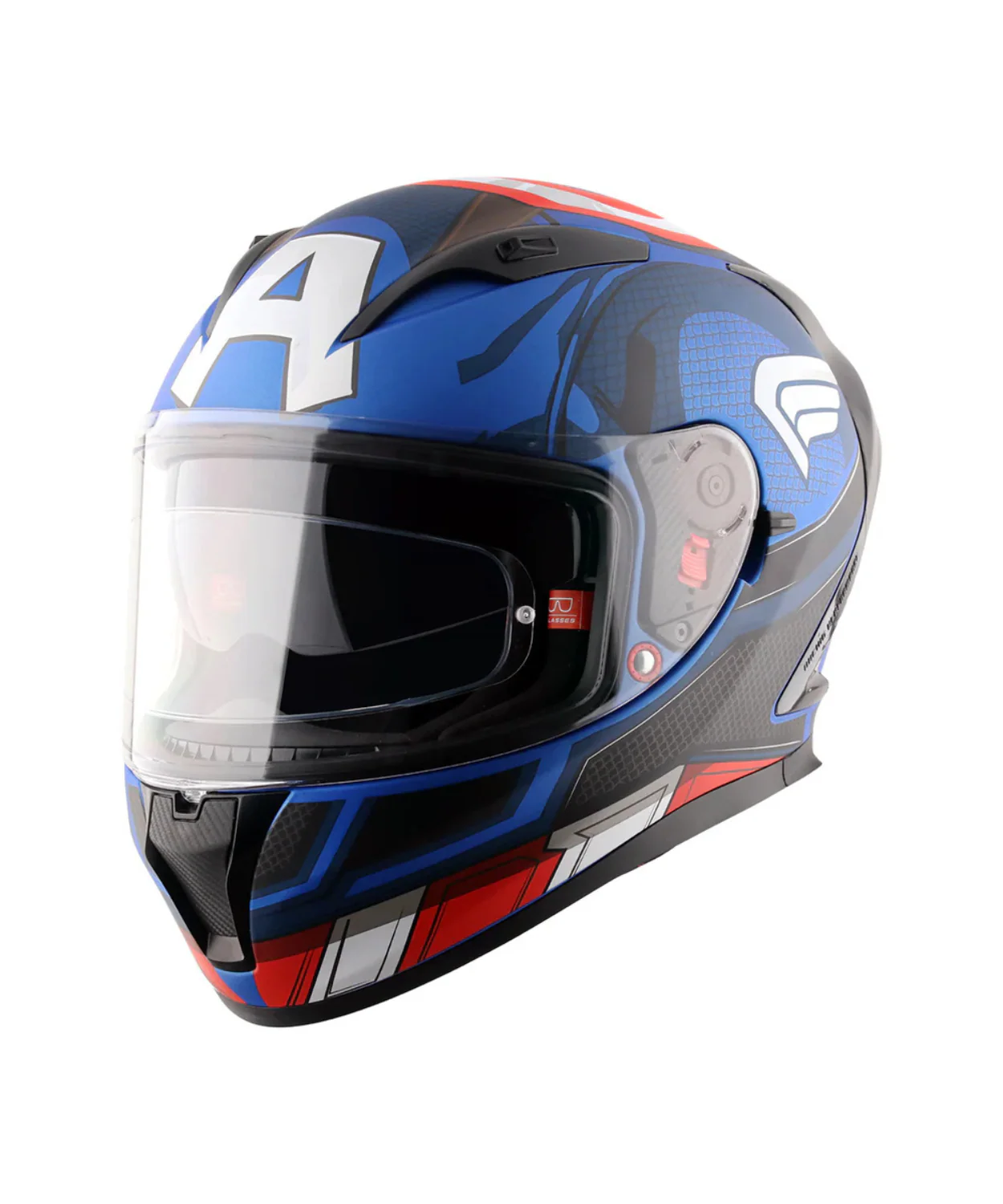 Axor Street Marvel Captain America Helmet - Dull Blue Red White - Image 2