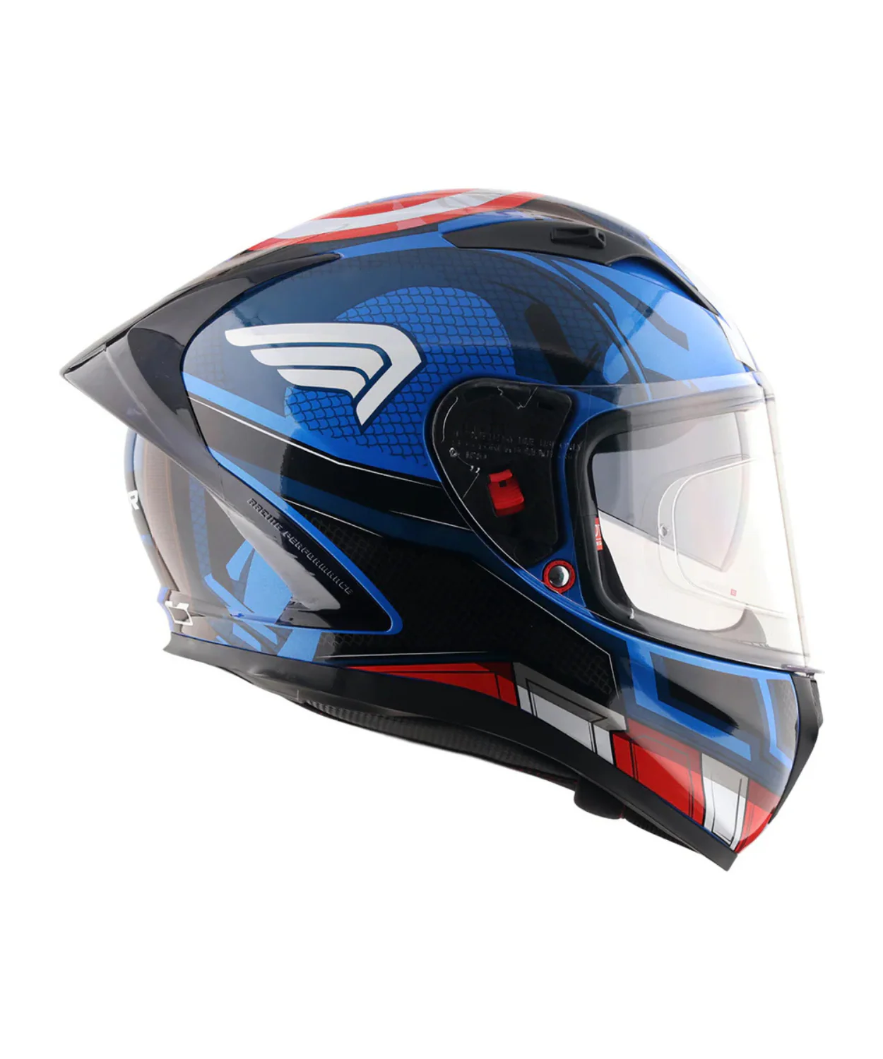 Axor Street Marvel Captain America Helmet - Gloss Blue Red White - Image 4