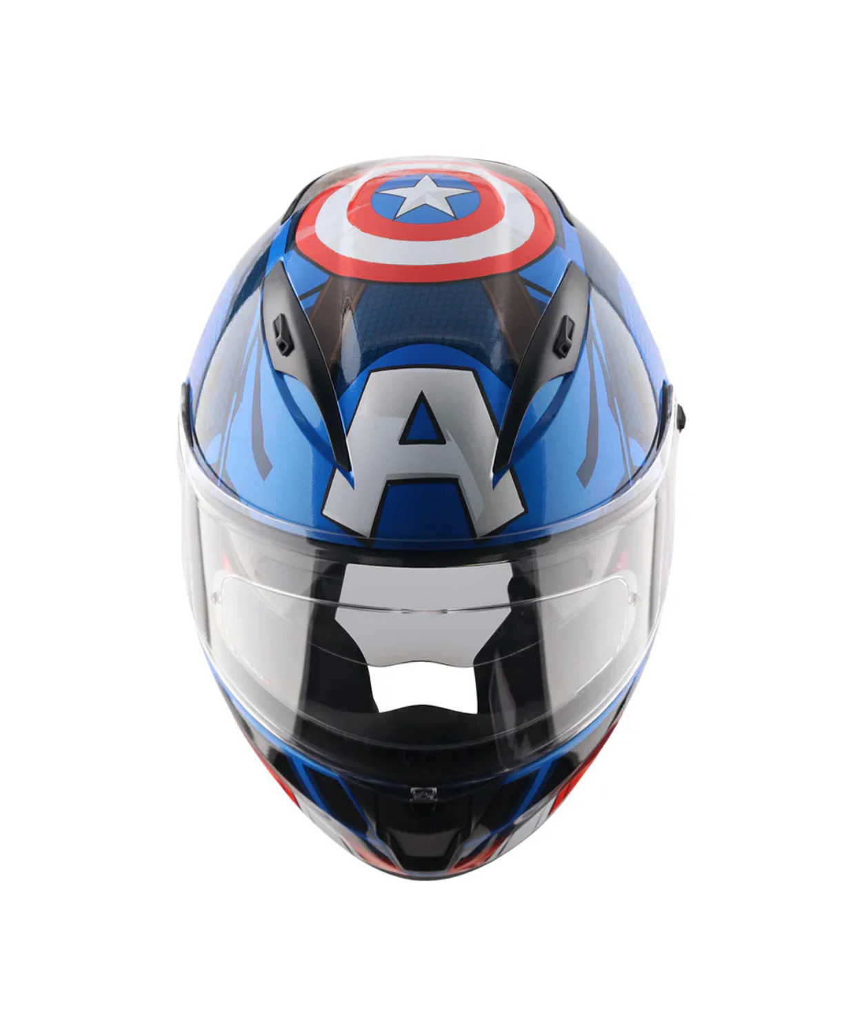 Axor Street Marvel Captain America Helmet - Gloss Blue Red White - Image 9