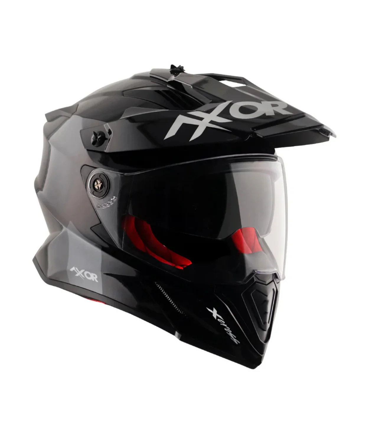 Axor X-Cross Dual Visor Sc Helmet - Black Red - Image 4