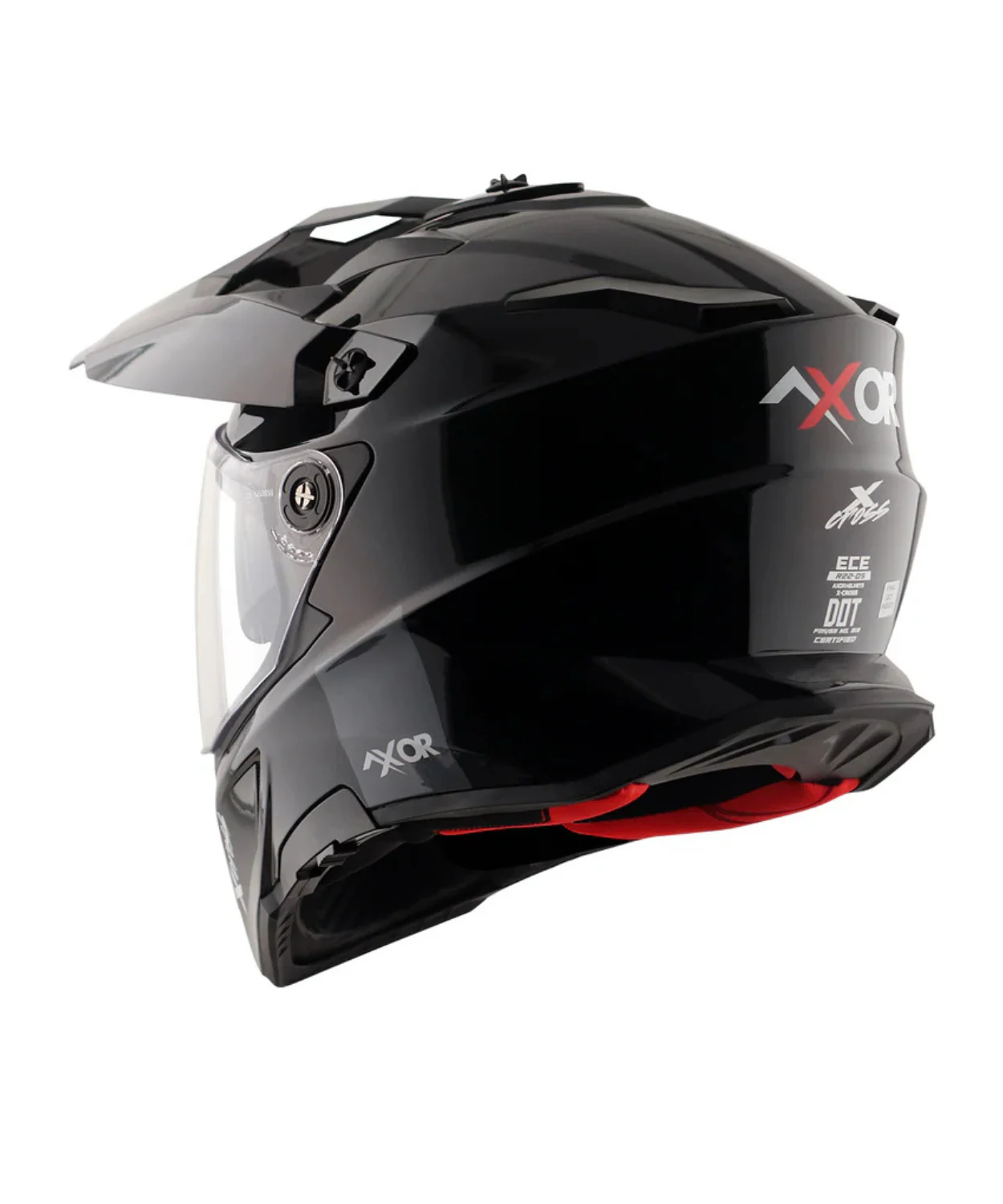 Axor X-Cross Dual Visor Sc Helmet - Black Red - Image 7
