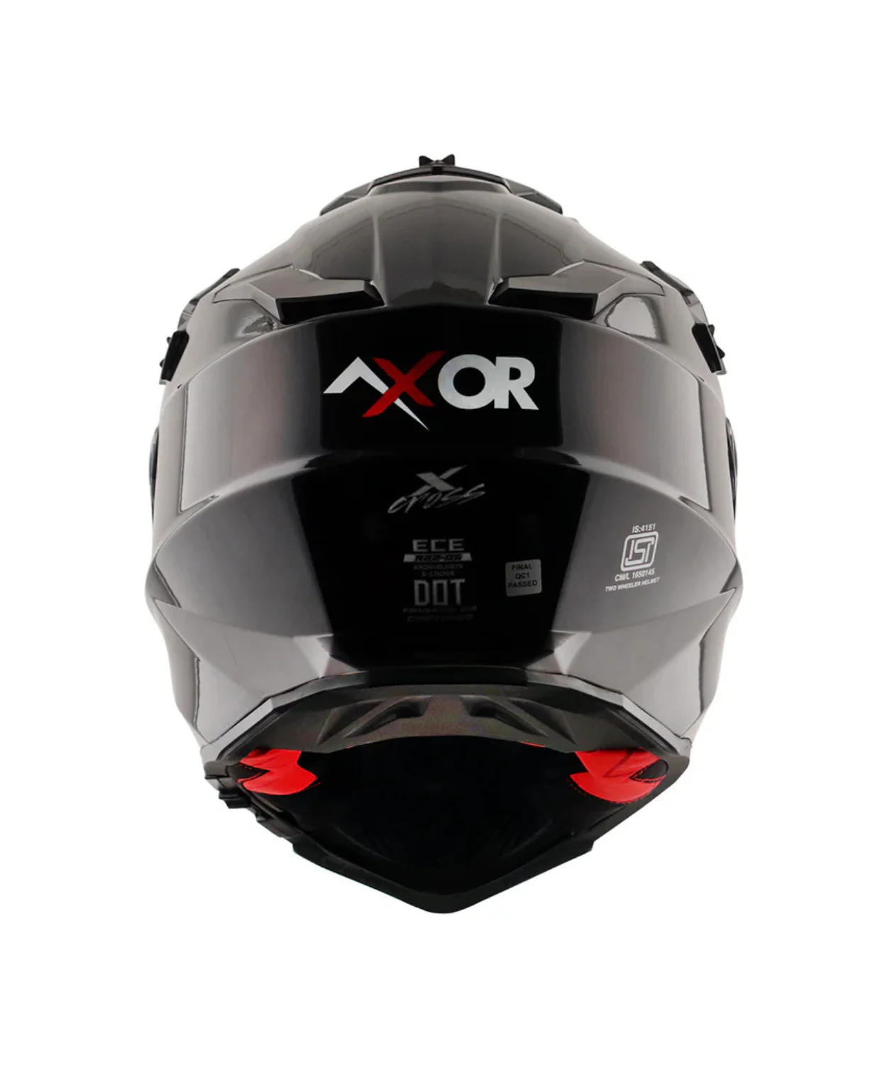 Axor X-Cross Dual Visor Sc Helmet - Black Red - Image 9