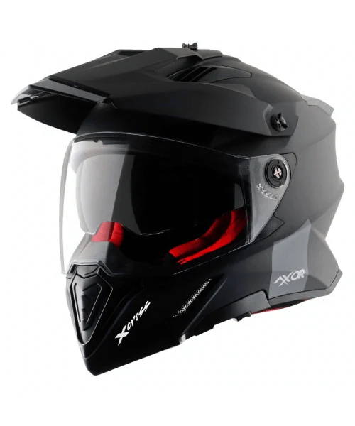 Axor X-Cross Dual Visor Sc Helmet - Dull Black Red - Image 2