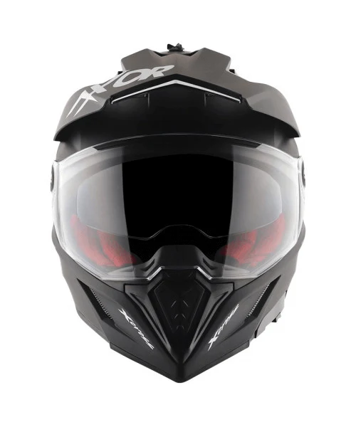Axor X-Cross Dual Visor Sc Helmet - Dull Black Red - Image 3