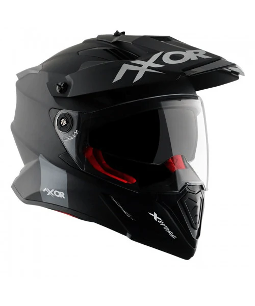 Axor X-Cross Dual Visor Sc Helmet - Dull Black Red - Image 5