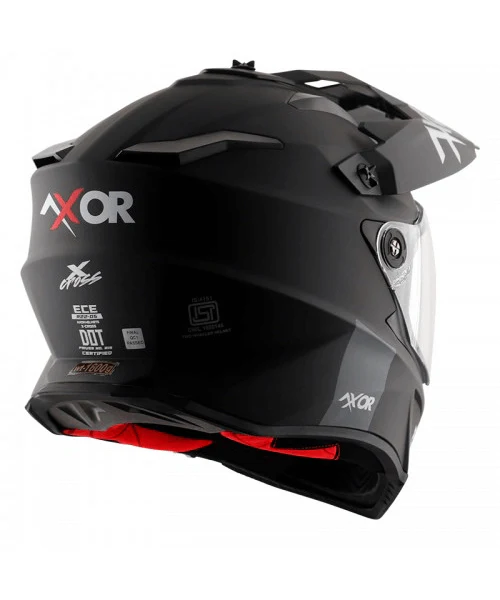 Axor X-Cross Dual Visor Sc Helmet - Dull Black Red - Image 7